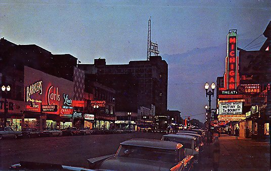 Michigan Theatre - Night Shot From Postcard (newer photo)